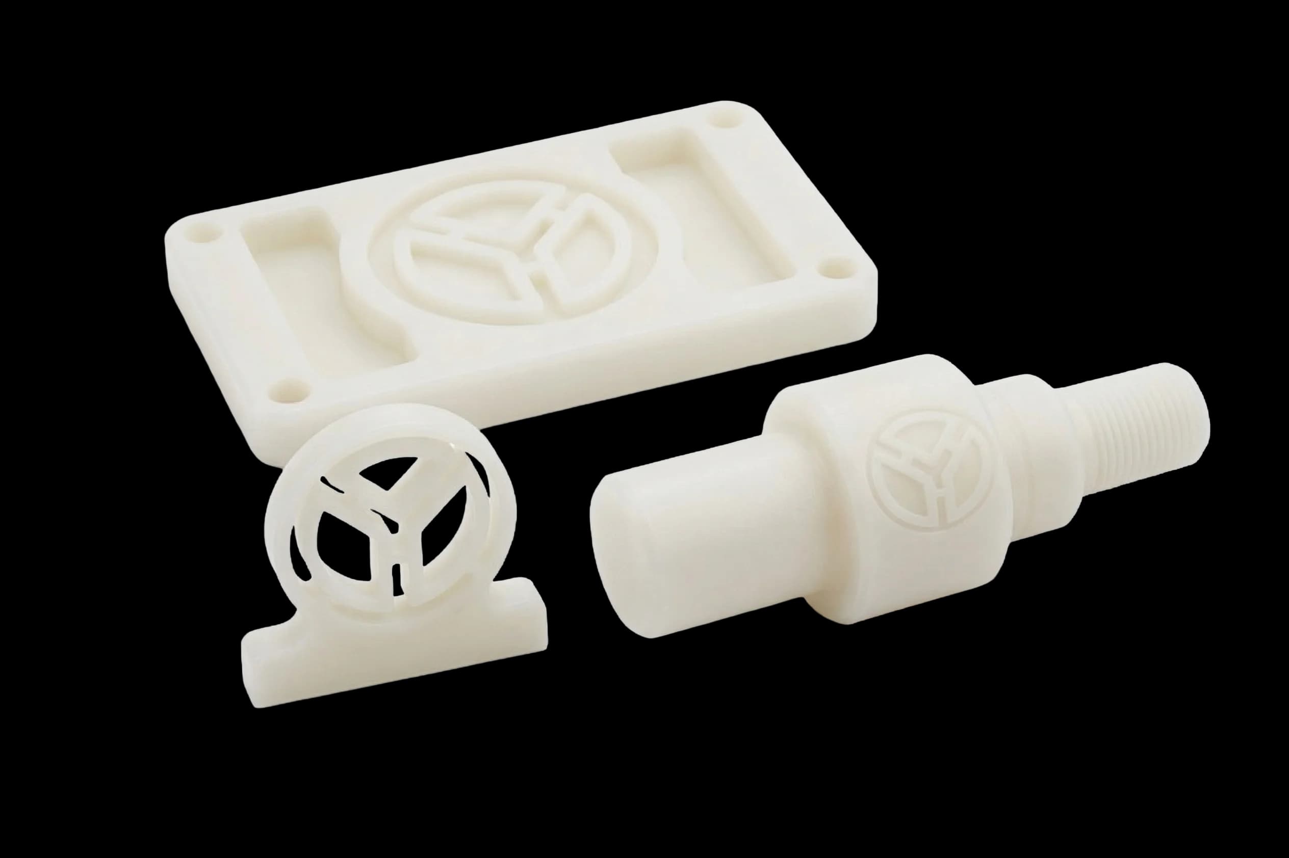 Polypropylene material stock and industrial plastic components