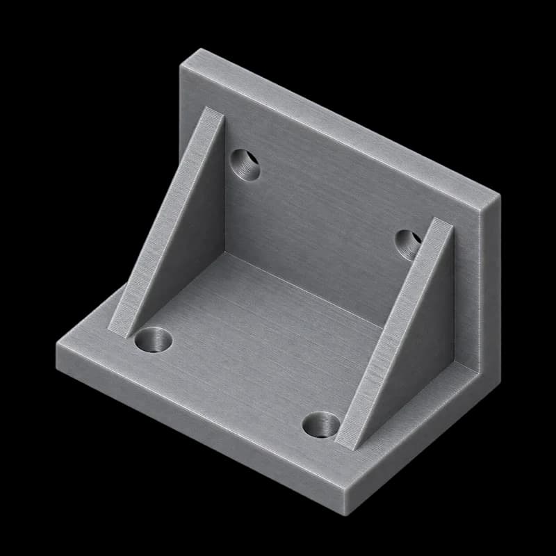 Ribbed ABS printed mounting bracket