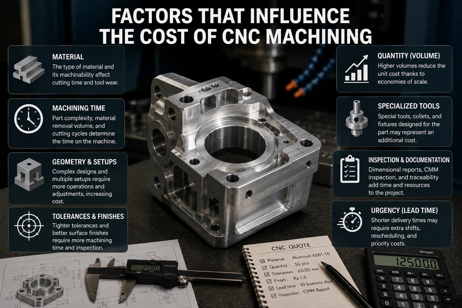 Factors that influence the cost of CNC machining