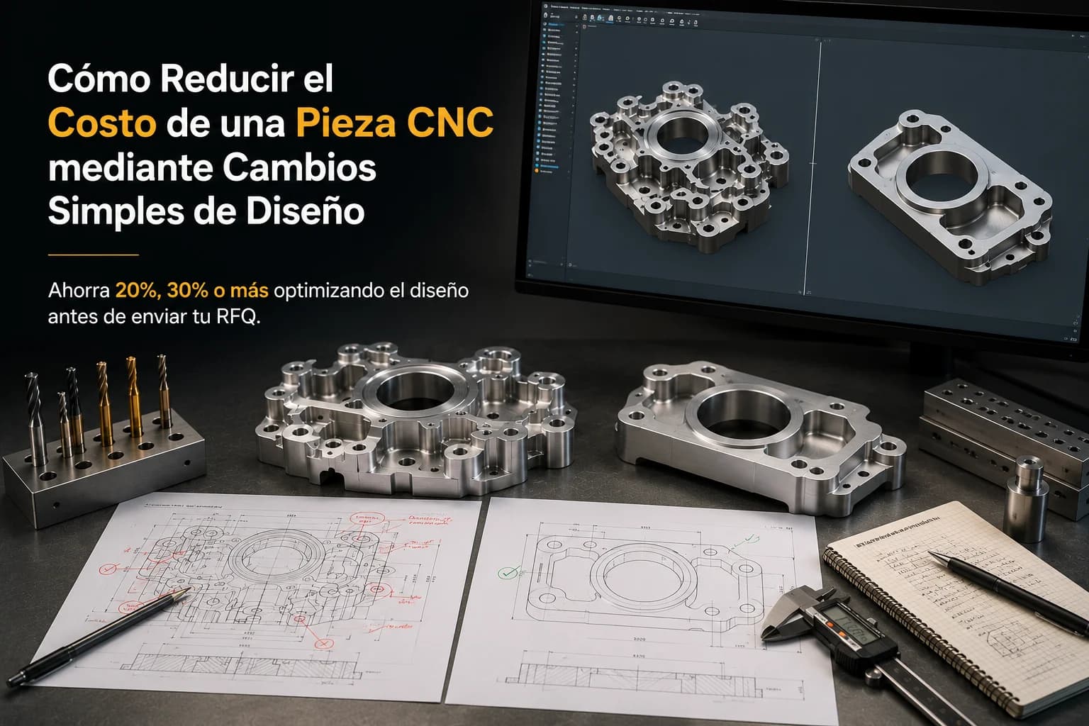Cómo Reducir el Costo de una Pieza CNC mediante Cambios Simples de Diseño