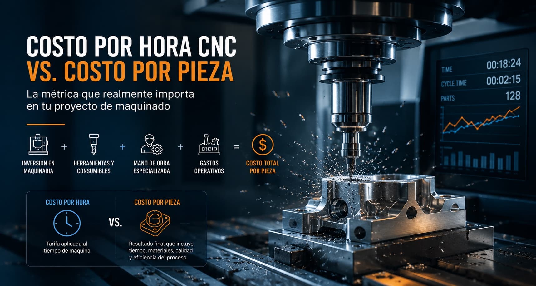 Cómo se Calcula el Costo por Hora de una Máquina CNC