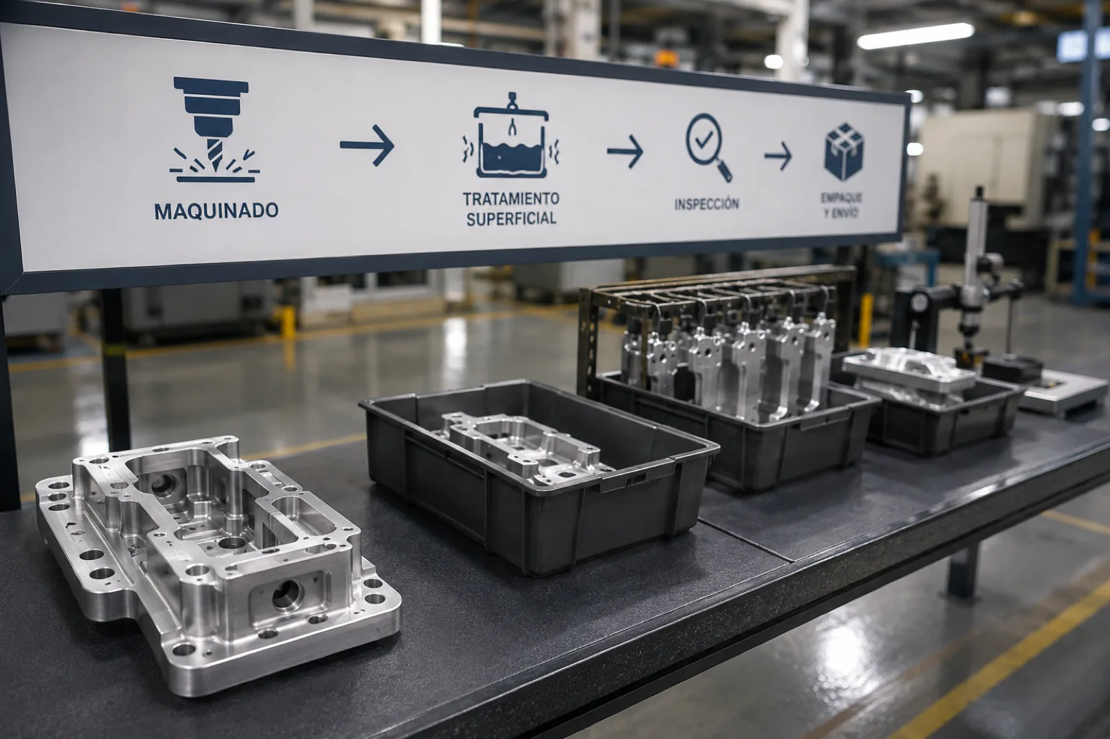 Flujo de manufactura coordinado con menos transferencias entre etapas y menor riesgo de retrasos