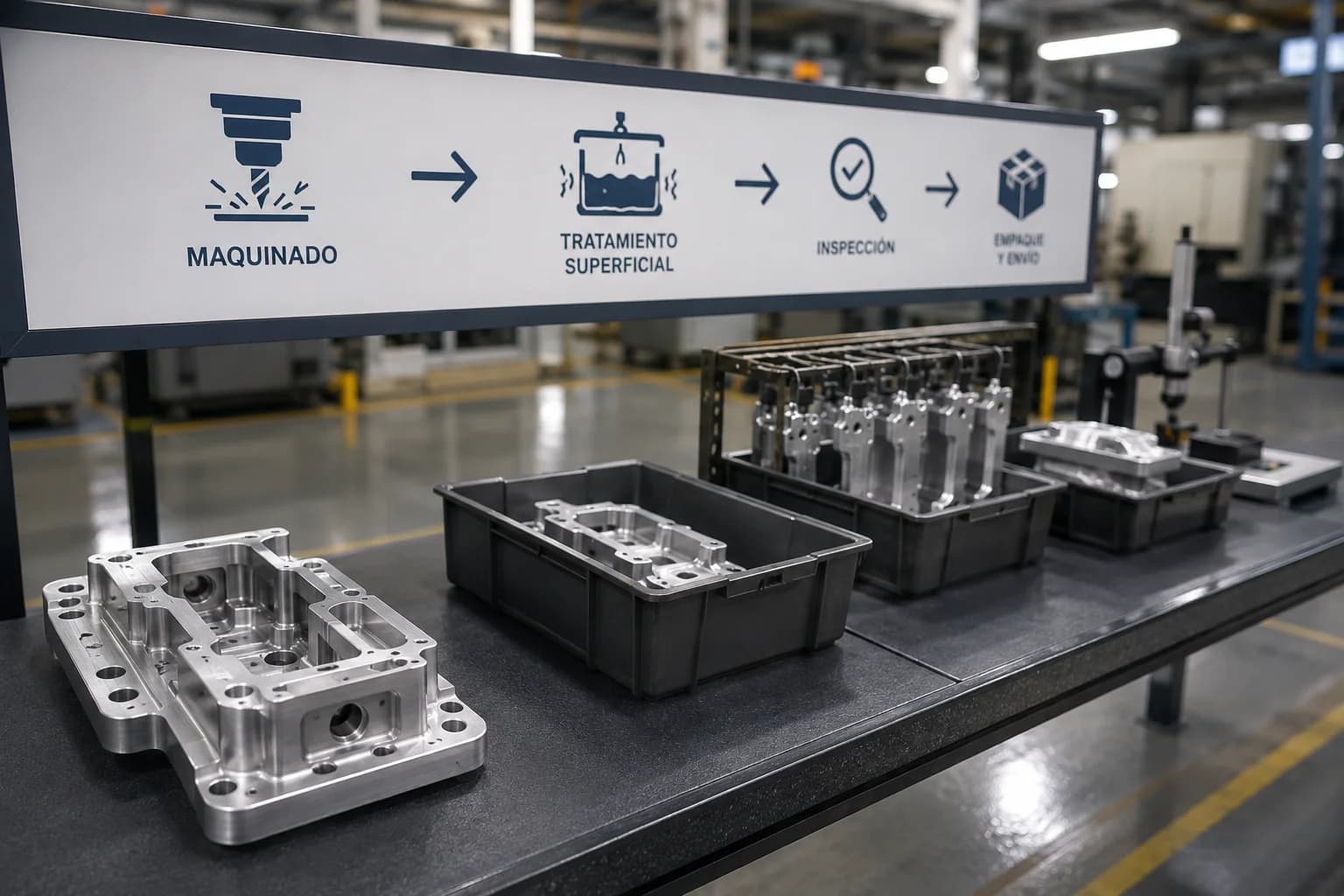 Flujo de manufactura coordinado con menos transferencias entre etapas y menor riesgo de retrasos