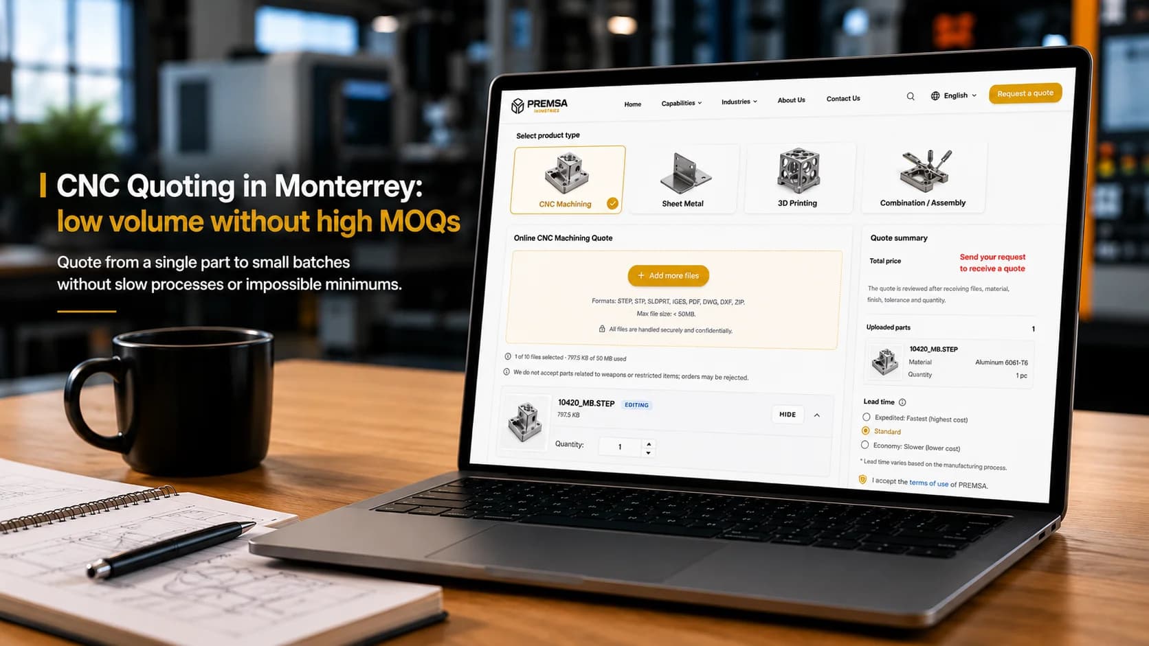 CNC Machining Quote Tool: Manufacture Parts Without High MOQs