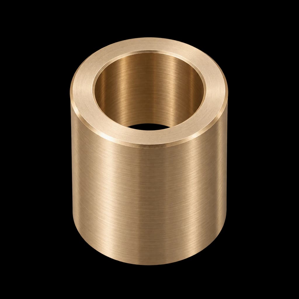 CNC-turned SAE 660 bronze sleeve bushing, illustrative image