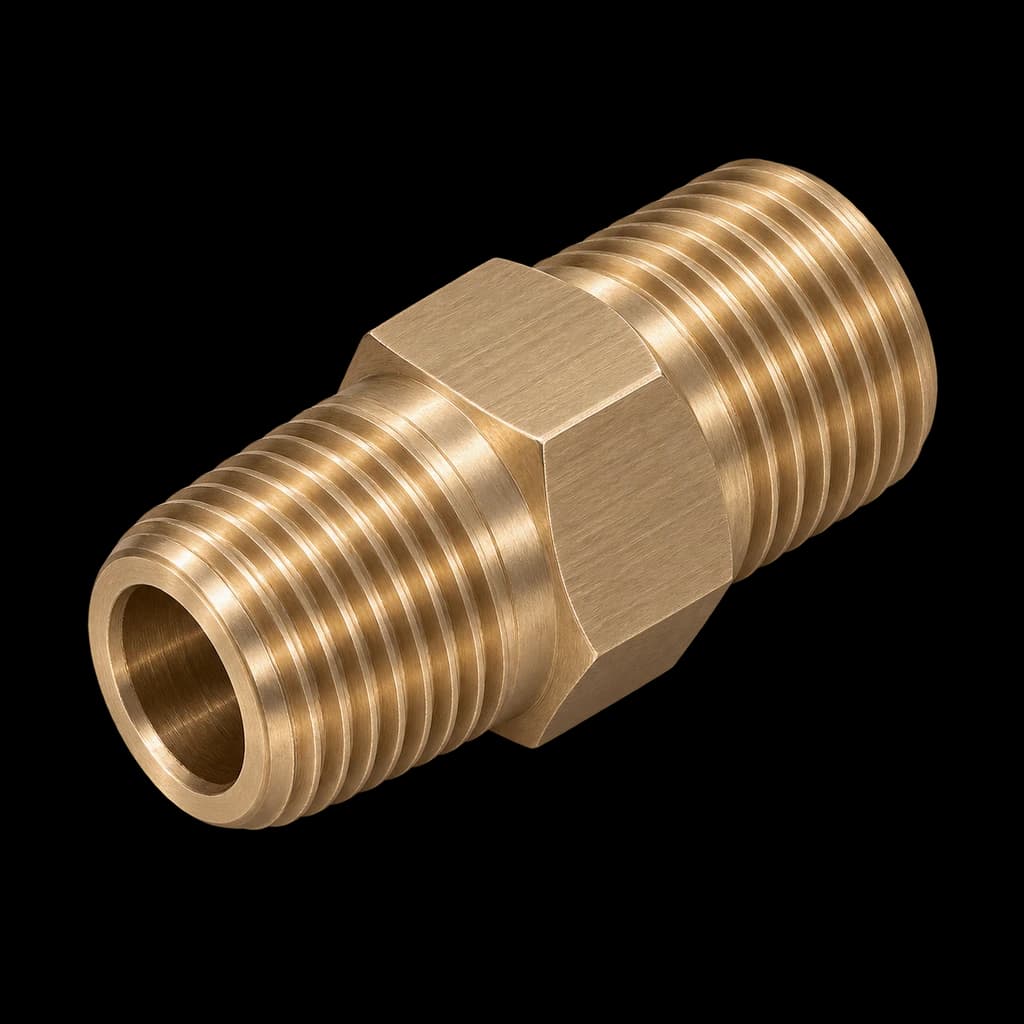 Illustrative image: C360 brass hex nipple