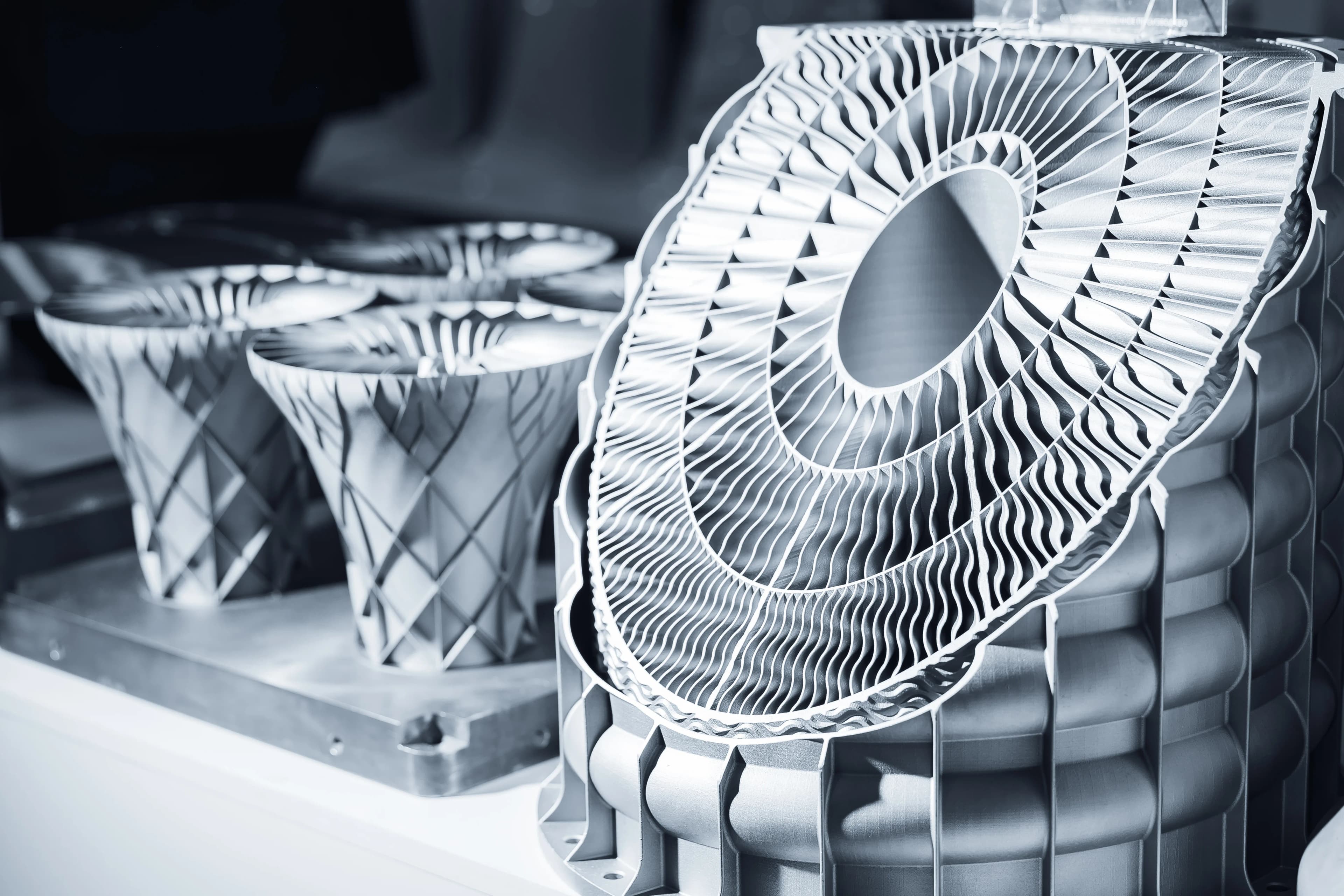 Direct Metal Laser Sintering (DMLS) and Selective Laser Melting (SLM) metal 3D printing process producing high-strength metal components