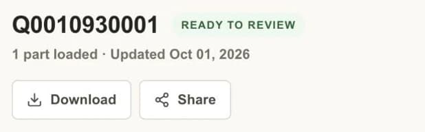 Download and Share buttons on a quote in the PREMSA portal
