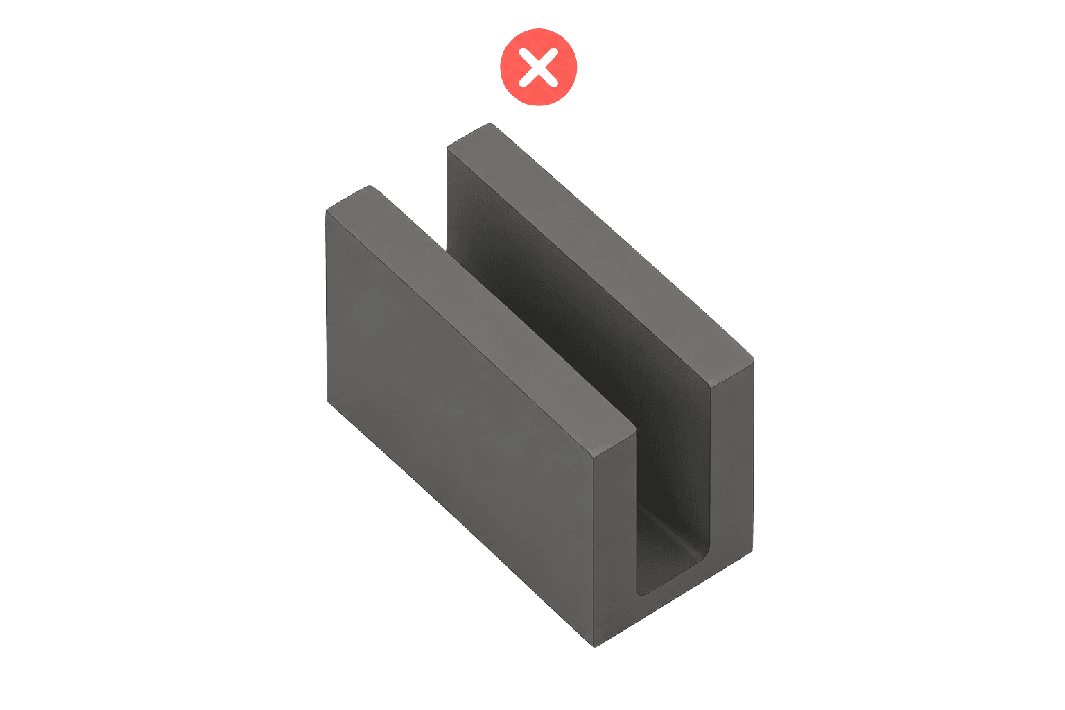 Deep, narrow, hard-to-reach pocket on CNC milling