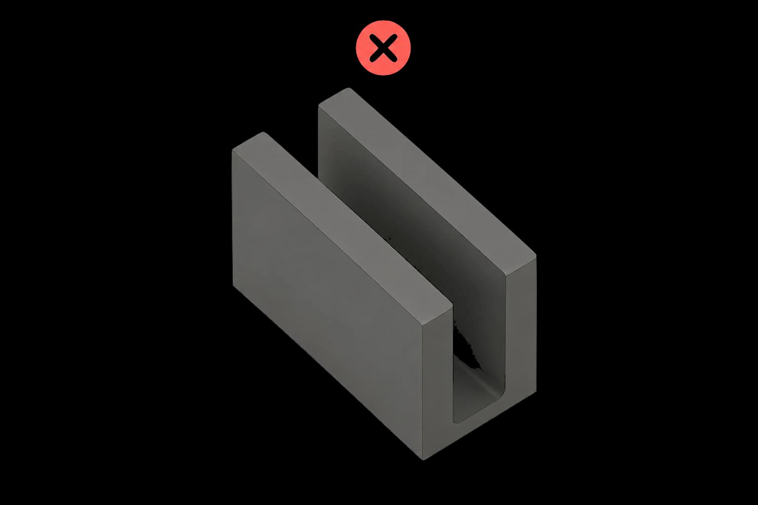 Deep, narrow, hard-to-reach pocket on CNC milling