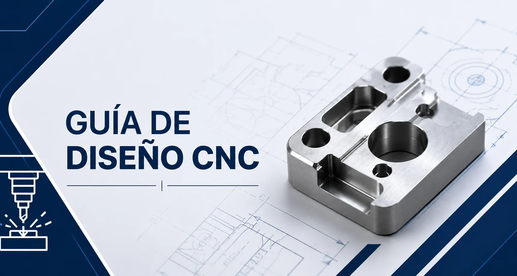 Piezas mecanizadas CNC de precisión en taller industrial