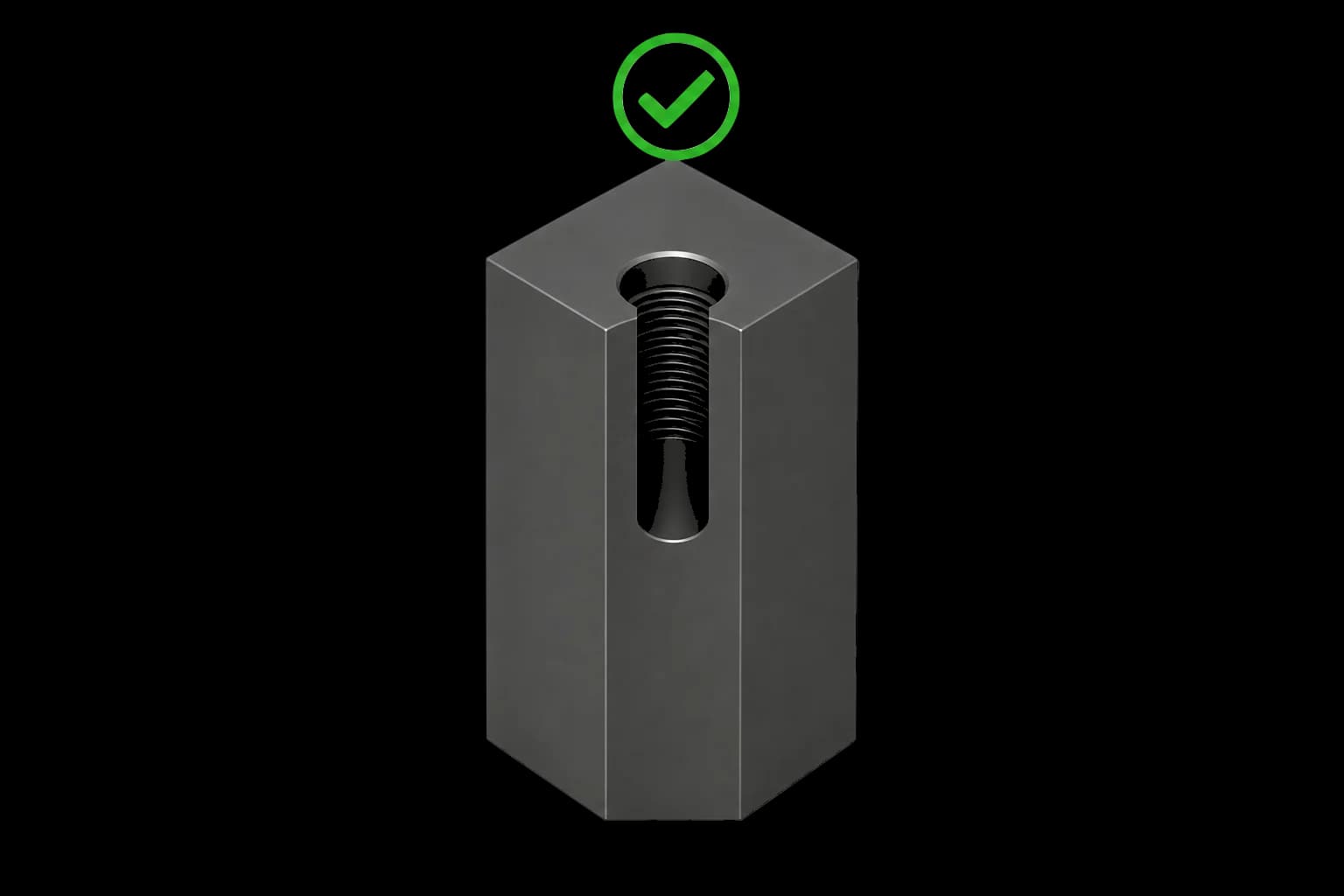 Holes and threads with manufacturing depth