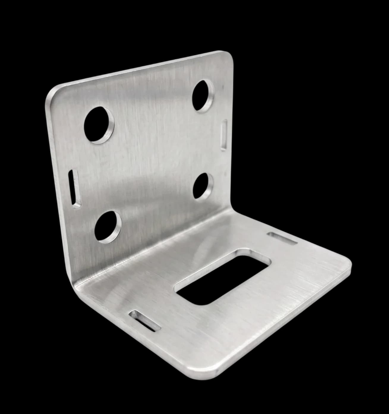 Laser-cut, bent, and machined sheet metal bracket