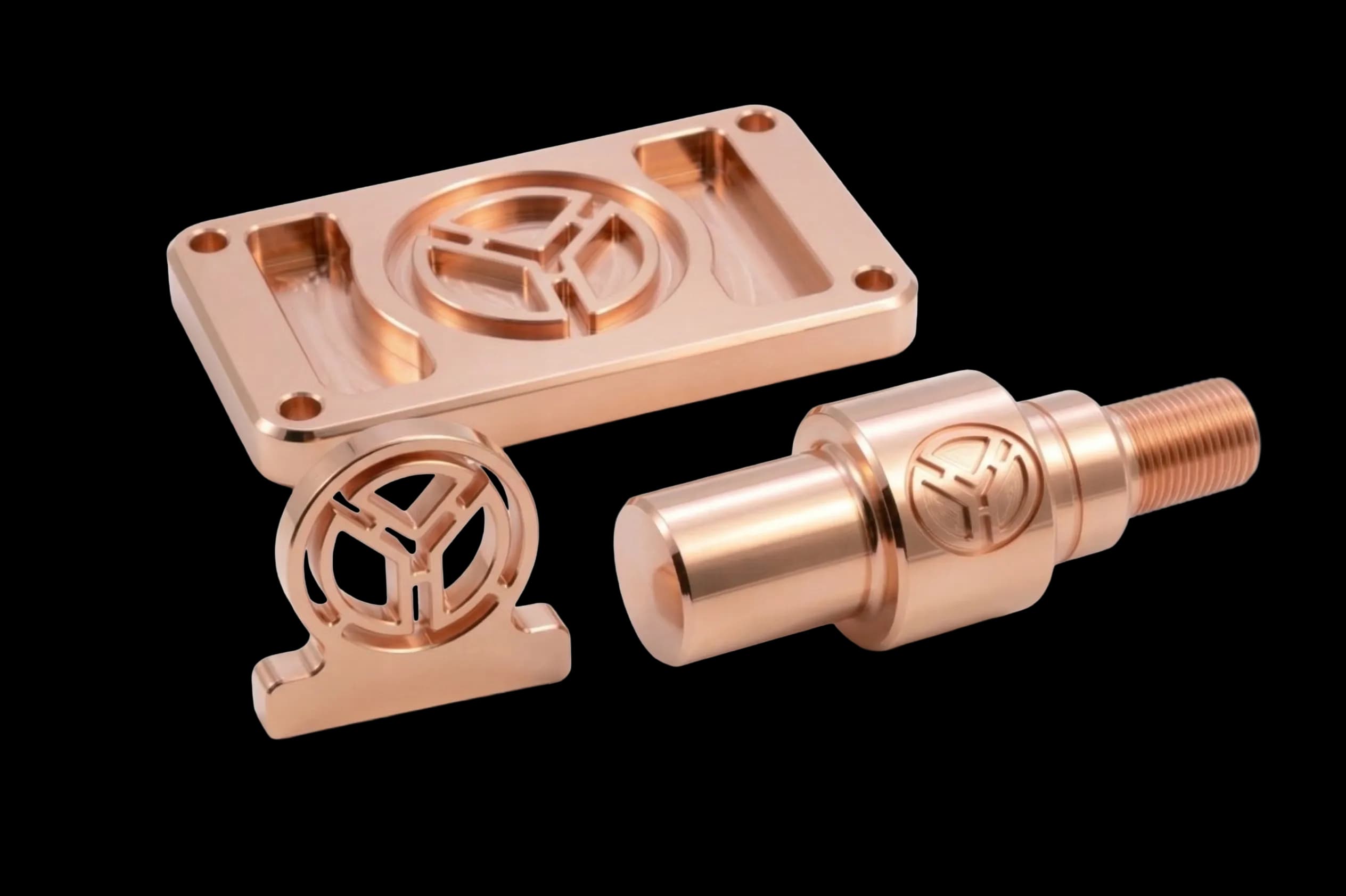 Componentes de cobre C101 libre de oxígeno para alto vacío y fabricación de semiconductores