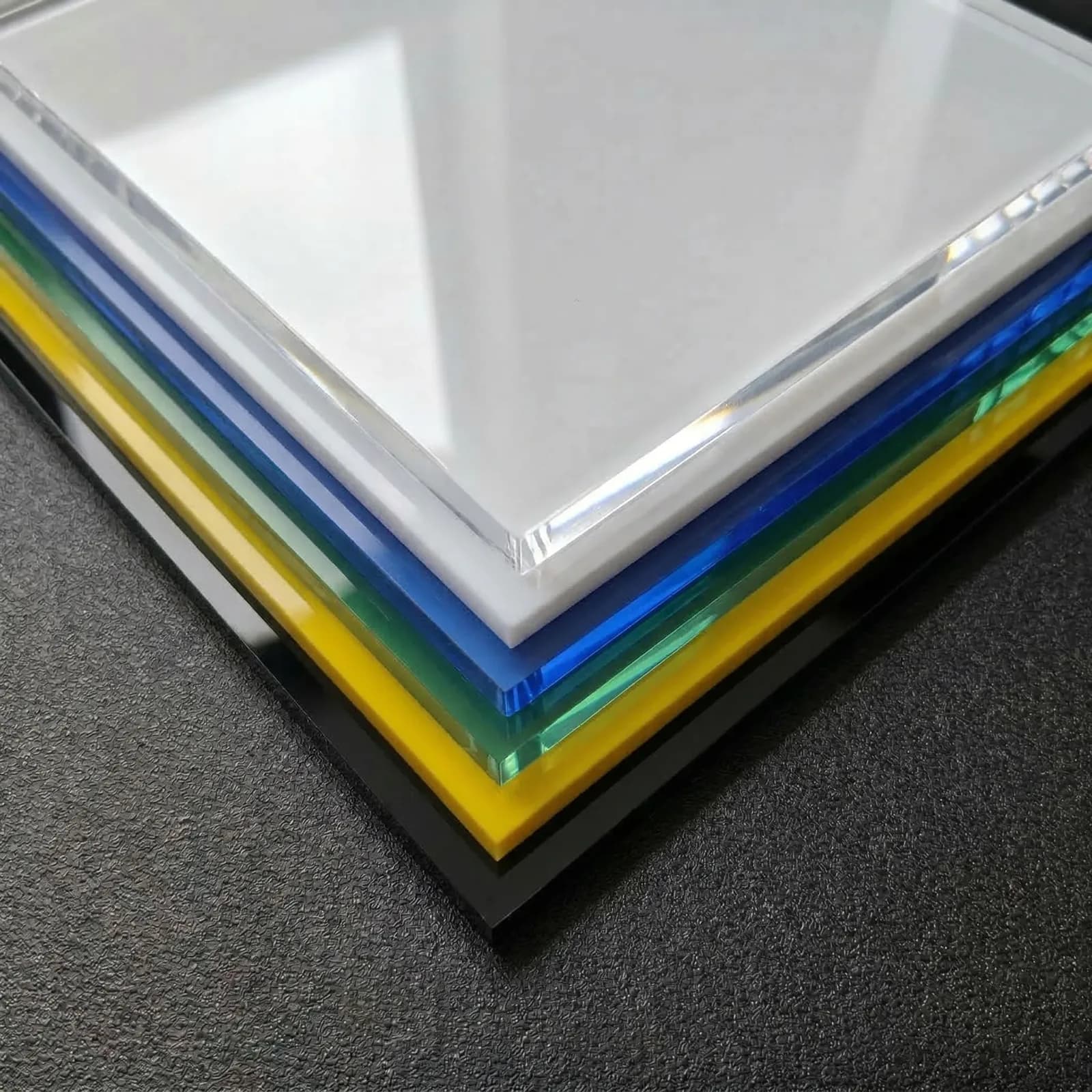 Acrylic material sample for custom manufacturing