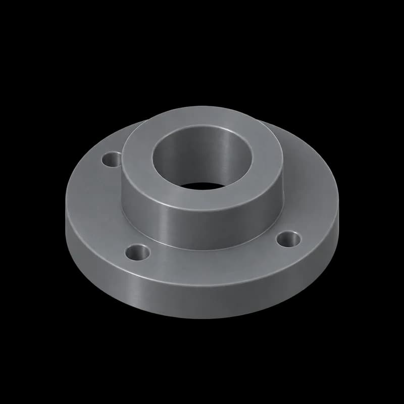 Connection flange in PVC