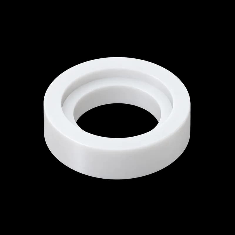 CNC-turned PTFE Teflon valve seat, illustrative image