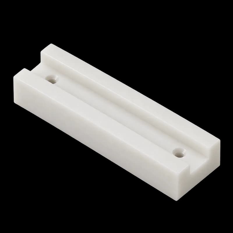Conveyor guide rail CNC machined from UHMW-PE