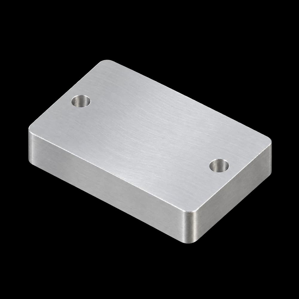 Aluminum plate with two through holes