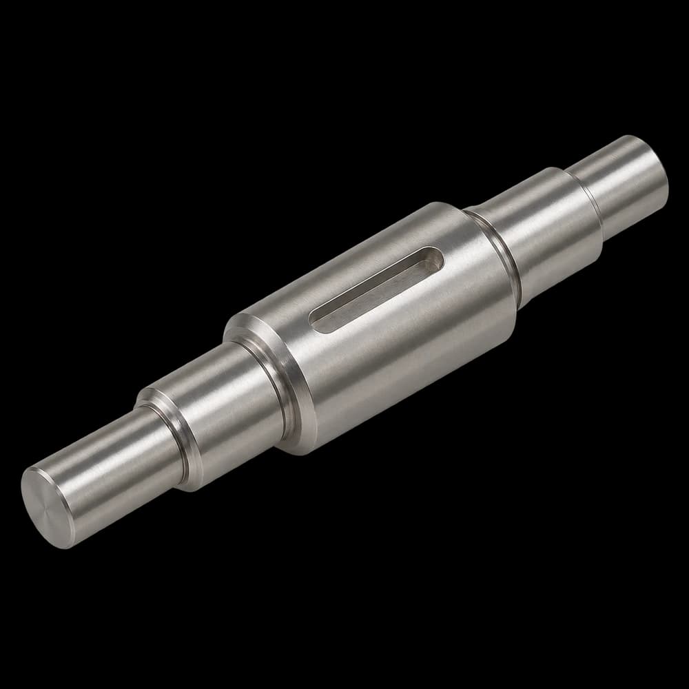 Shafts in CNC-machined stainless steel, illustrative image