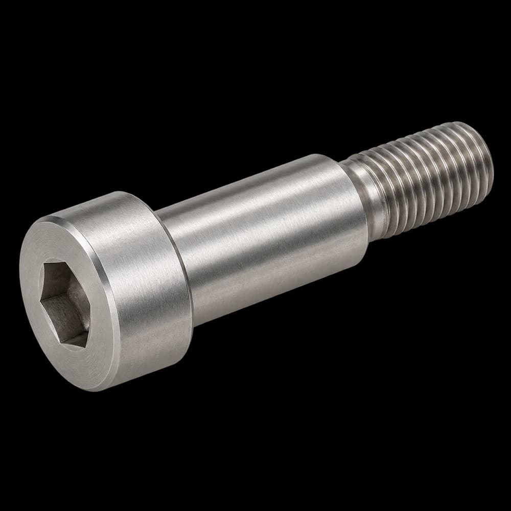 Custom screws in CNC-machined stainless steel, illustrative image