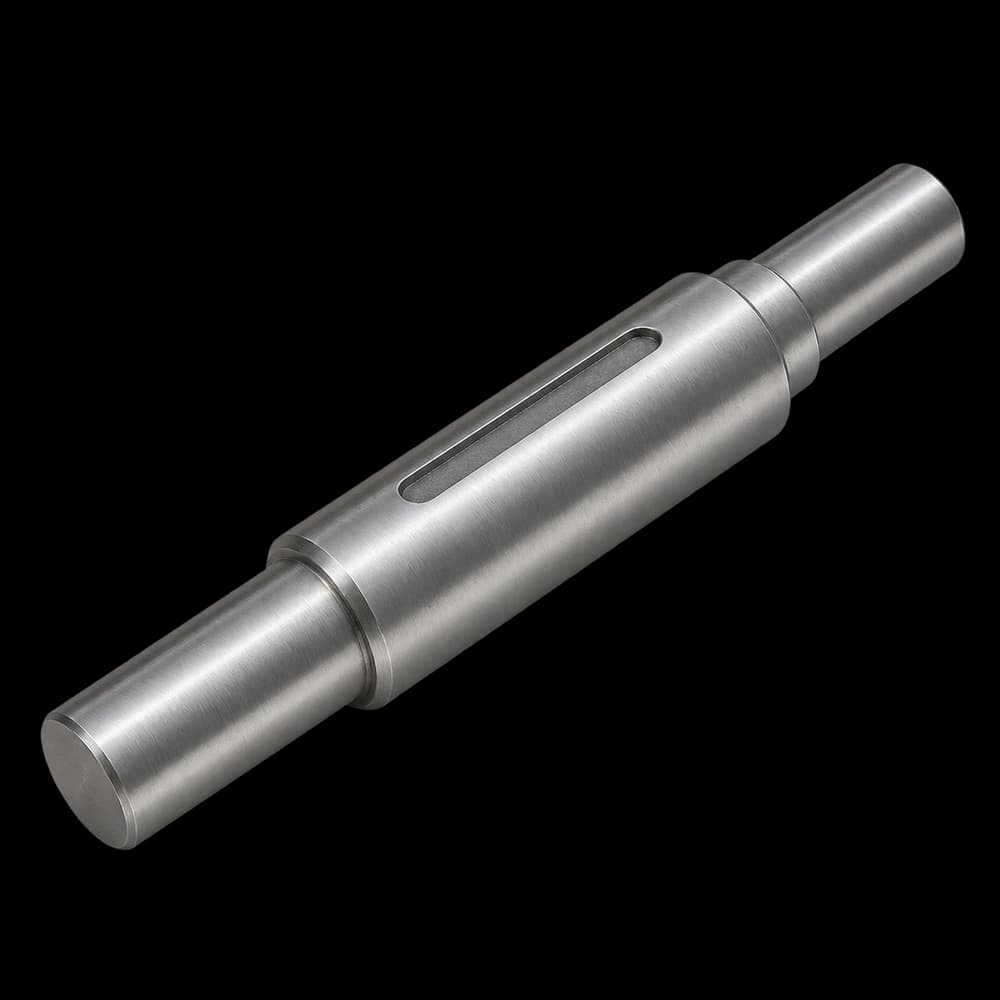 4140 steel stepped shaft CNC turned with keyway