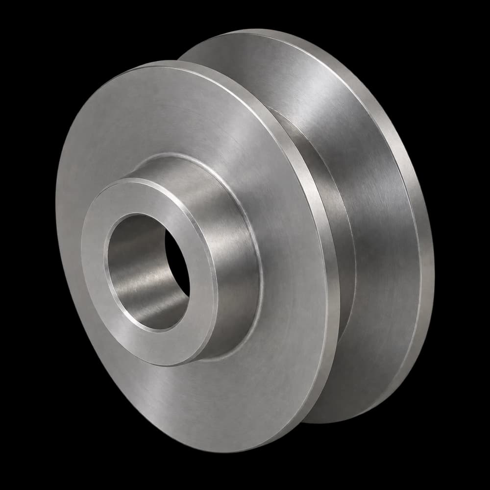 1045 steel V-groove pulley CNC turned