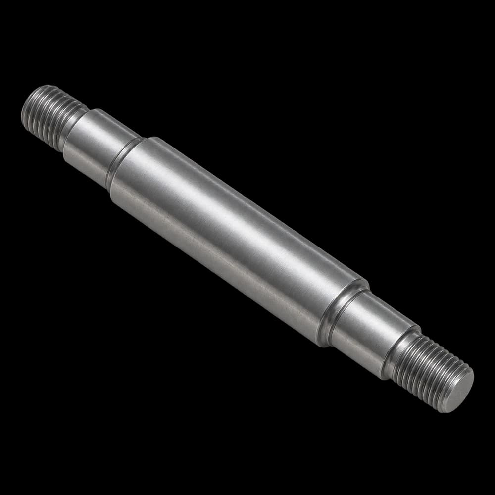 Axles in CNC-machined steel, illustrative image