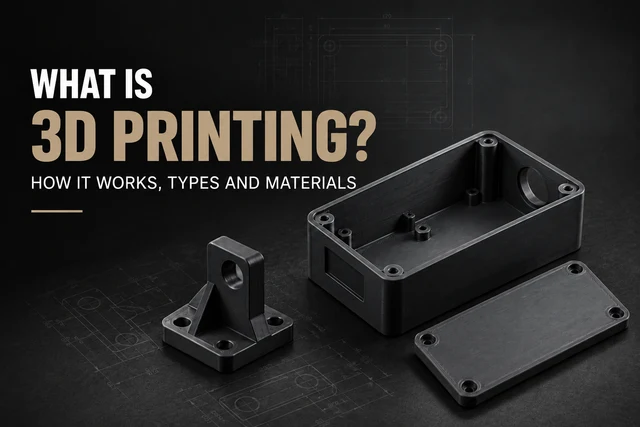 What is 3D printing: cover with a printed plastic enclosure and bracket