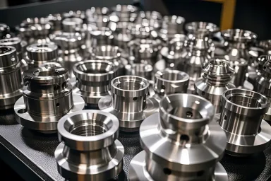 Proceso de maquinado CNC produciendo componentes metálicos de alta precisión con tolerancias cerradas