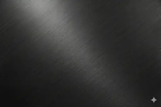 Close-up of metal part with black oxide finish